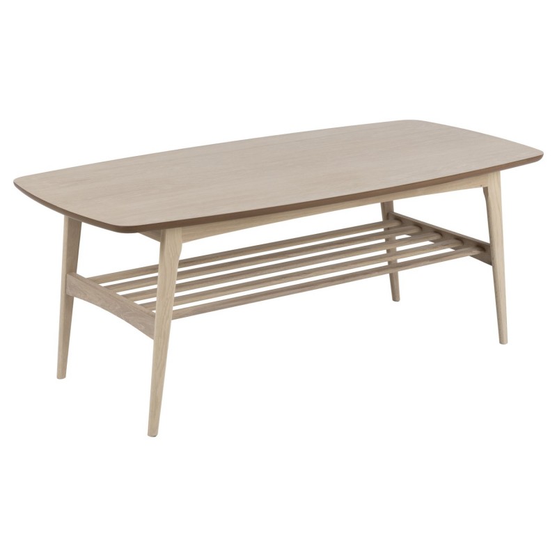 Table basse Woods en MDF avec une étagère de rangement - Beige Table basse Woods en MDF avec une étagère de rangement - Beige