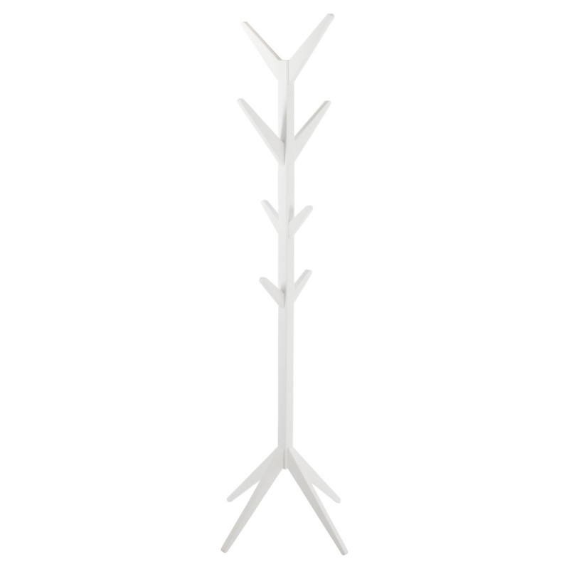 Porte-manteau Gary sur 4 pieds en MDF avec 8 accroches - Blanc