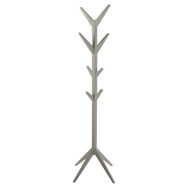 Porte-manteau Gary sur 4 pieds en MDF avec 8 accroches - Gris taupe