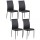 Lot de 4 Chaises de salle à manger Julia en Similicuir - Noir