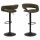 Lot de 2 Tabourets de bar Gracie en tissu et métal- Vert