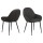 Lot de 2 Chaises de salle à manger Candice avec accoudoirs Similicuir - Orange et Gris