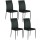 Lot de 4 Chaises de salle à manger Julia en tissu et métal - Vert