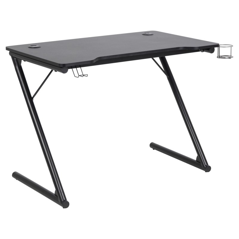 Bureau en MDF et métal - Gris et Noir