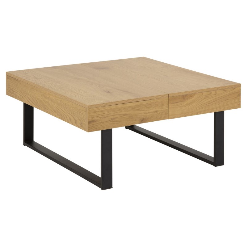 Table basse Paradise MDF et métal - Marron et Noir Table basse Paradise MDF et métal - Marron et Noir