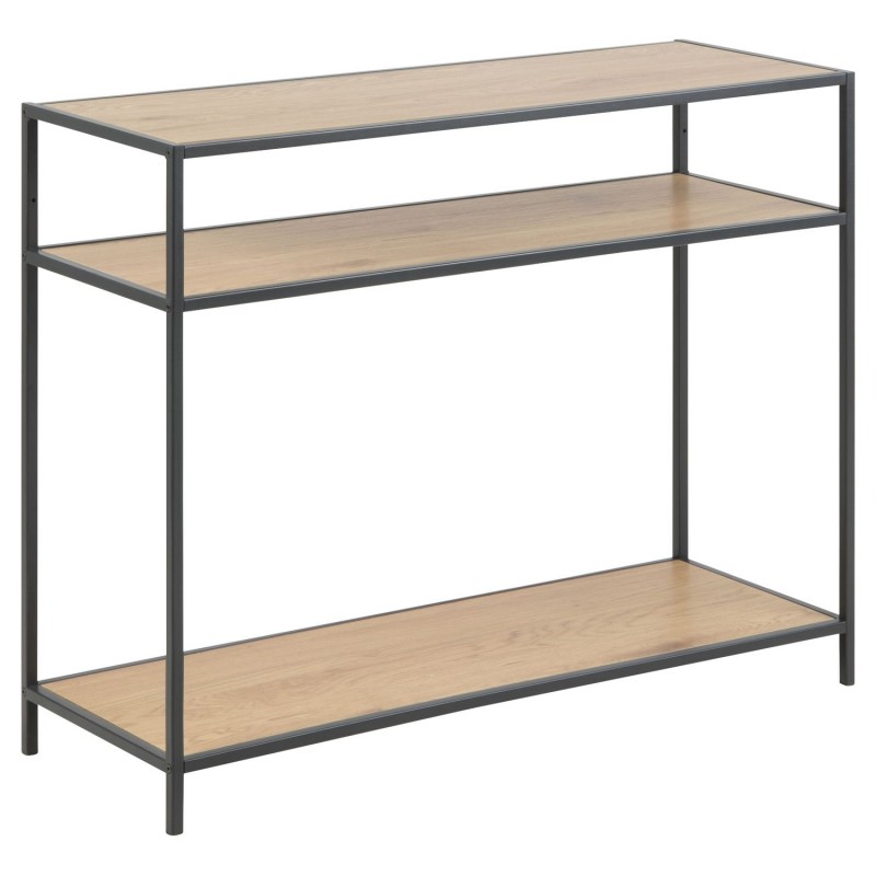 Console Sireine 3 étages en MDF et Métal - Beige et Noir Console Sireine 3 étages en MDF et Métal - Beige et Noir