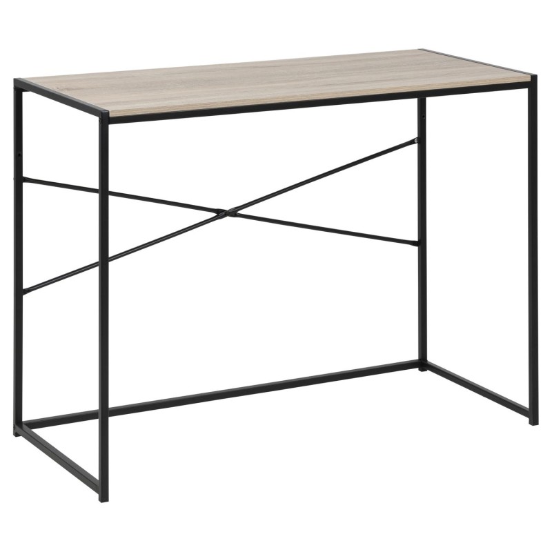 Bureau Sireine en MDF et métal - Beige et Noir