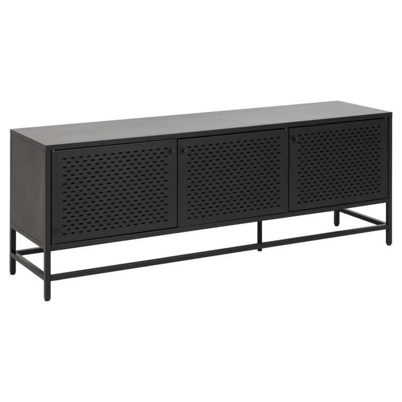 Buffet Joy avec 4 niches de rangement fermées par 3 portes - Noir Buffet Joy avec 4 niches de rangement fermées par 3 portes - Noir