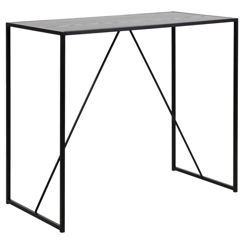 Table de bar haute Sireine en MDF et métal - Noir