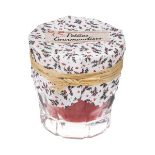 Lot de 8 bougies parfumées, effet pot de confiture - Hauteur 5,50 cm - Rouge