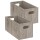 Lot de 2 Boîtes de rangement rectangulaire en MDF - L. 31 x H. 15 cm - Gris effet bois