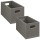 Lot de 2 Boîtes de rangement rectangulaire en MDF - L. 31 x H. 15 cm - Vert de gris