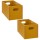 Lot de 2 Boîtes de rangement rectangulaire en MDF - L. 31 x H. 15 cm - Jaune moutarde
