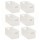 Lot de 6 Boîtes de rangement rectangulaire en MDF - L. 31 x H. 15 cm - Blanc