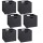 Lot de 6 Boîtes de rangement effet bois en MDF Mix n' modul - L. 31 x l. 31 cm - Gris anthracite
