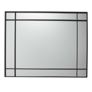 Miroir rectangulaire art déco 93x73cm - Noir