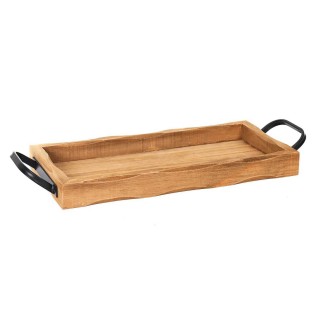 Plateau de service en MDF 39,5x30cm - Marron et Noir