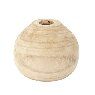 Vase rond en Bancoulier Diam. 19,30cm - Beige