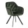 Fauteuil de table Antoine en tissu avec accoudoir - Vert