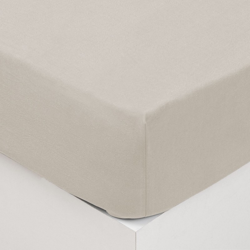 Drap Housse bonnet 27 cm 100% Coton lavé 140x1900 cm - Blanc Ivoire