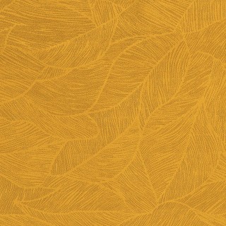 Rideau occultant motif feuille embossé - 260x140 cm - Jaune ocre
