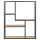 Etagère sur 4 niveaux asymétriques en MDF et métal - Noir et Marron