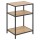 Table de chevet ou d'appoint 2 étagères en MDF et métal - Beige et Noir