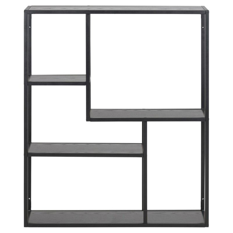 Etagère 4 niveaux asymétriques en MDF et métal - Noir Etagère 4 niveaux asymétriques en MDF et métal - Noir