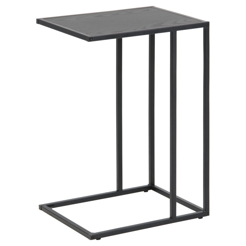 Table d'appoint ou bout de canapé en MDF et métal - Noir Table d'appoint ou bout de canapé en MDF et métal - Noir