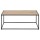 Table basse rectangulaire en MDF et métal - Noir et Beige