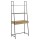Bureau en MDF et Métal grand tiroir et 2 étagères - L 77cm x l. 36cm - Beige et Noir