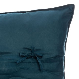 Dessus de lit avec 2 taies d'oreillers en Polyester bleu canard
