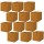 Lot de 12 cubes de rangement pliables en polypropylène avec poignée - 30x30x30cm - Jaune Ambre