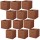 Lot de 12 cubes de rangement pliables en polypropylène avec poignée - 30x30x30cm - Rouge Brique
