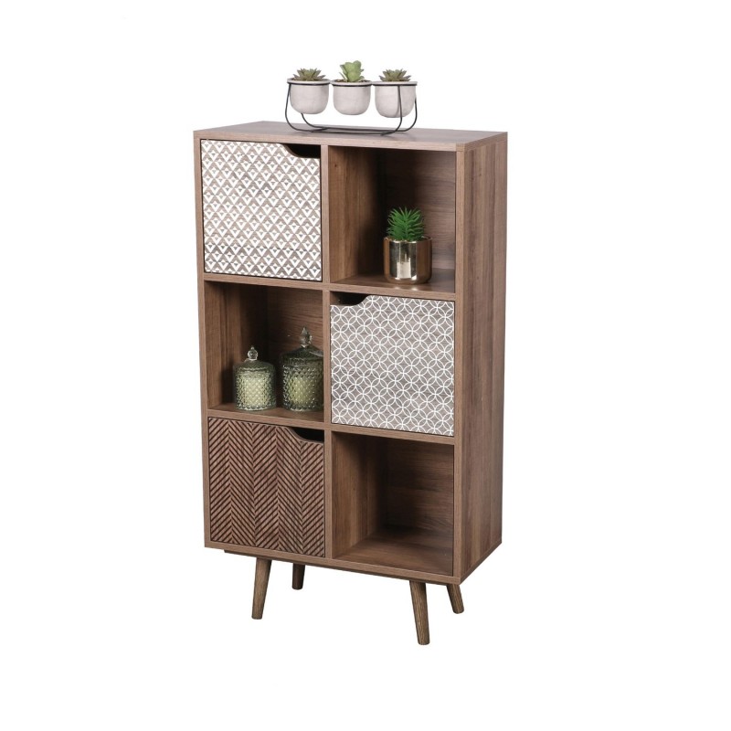 Bibliothèque Baobab en MDF 6 casiers - L.60 cm x H.35 cm - Marron Bibliothèque Baobab en MDF 6 casiers - L.60 cm x H.35 cm - Marron
