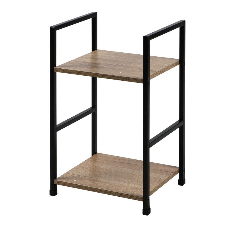 Etagère droite échelle 2 niveaux Colorado H.48 en Métal et MDF - Beige et Noir Etagère droite échelle 2 niveaux Colorado H.48 en Métal et MDF - Beige et Noir