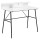 Bureau 1 tiroir et tablette de rangement en MDF et Métal - Blanc/Noir