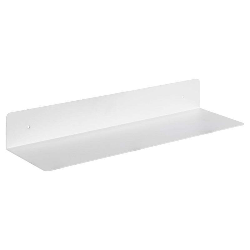 Etagère murale 1 tablette en métal - L.50cm x H.7cm - Blanc