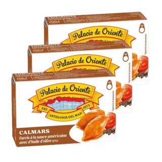 Lot 3x Calamars farcis sauce américaine 115g Palacio - Boîte 115g