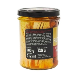 Lot 3x Filets de thon huile olive et tomates séchées - Pot 200g