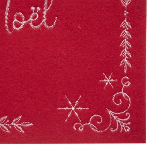 Set de table de Noël en feutrine - L. 45 x 30 cm - Rouge