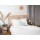 Parure de lit - Coton et Lin - 240 x 260 cm - Blanc