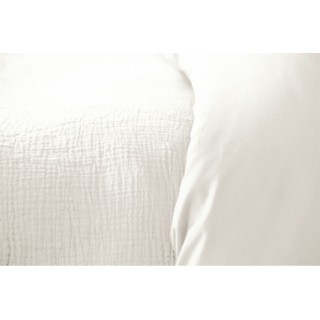 Parure de lit - Double gaze de coton - 140 x 200 cm - Blanc