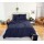 Parure de lit - Double gaze de coton - 240 x 260 cm - Marine