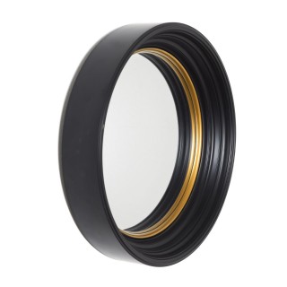 Miroir convexe Diam. 40,5 cm - Noir et Doré