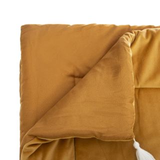 Edredon en polyester effet velours Sonia - 180x80 - Jaune Ocre