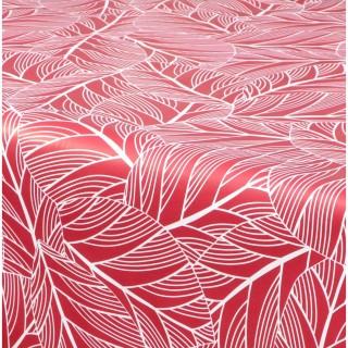 Nappe en toile cirée rectangulaire Eloa - 140 x 250 cm - Rouge
