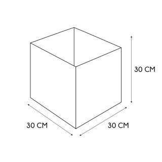 Lot de 6 cubes de rangement pliable losange - 30 x 30 cm - Beige